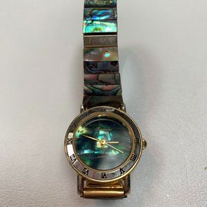 Vintage Abalone Blue Tone Mother-of-Pearl Watch